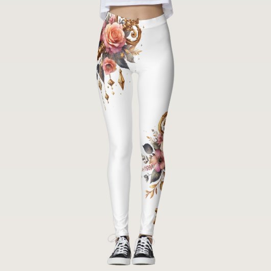 legging key and flowers レギンス (正面)