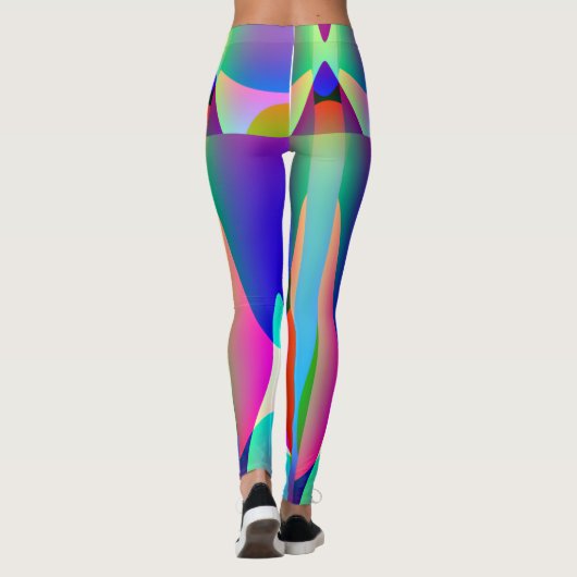 Legging Long Abstrait Multicolore レギンス (裏面)