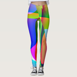 Legging Long Abstrait Multicolore レギンス