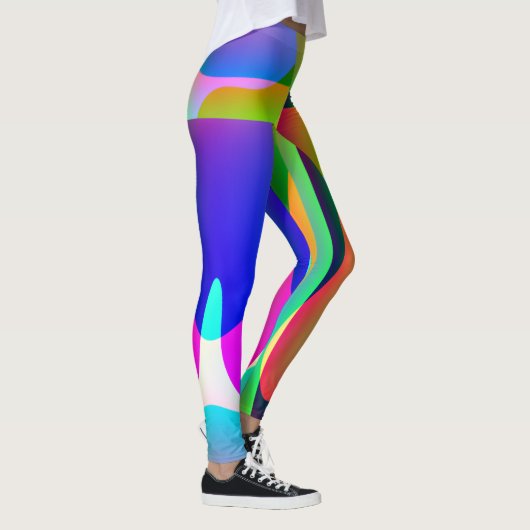 Legging Long Abstrait Multicolore レギンス (右)