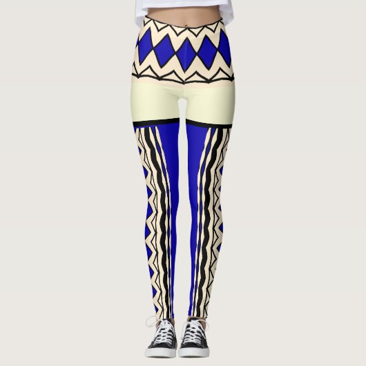 legging motif africain レギンス (正面)