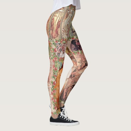 Legging Mucha art レギンス (右)