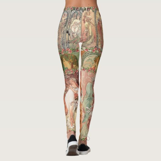 Legging Mucha art レギンス (裏面)