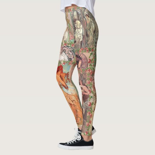 Legging Mucha art レギンス (左)