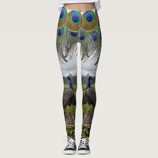 legging peacock レギンス (正面)