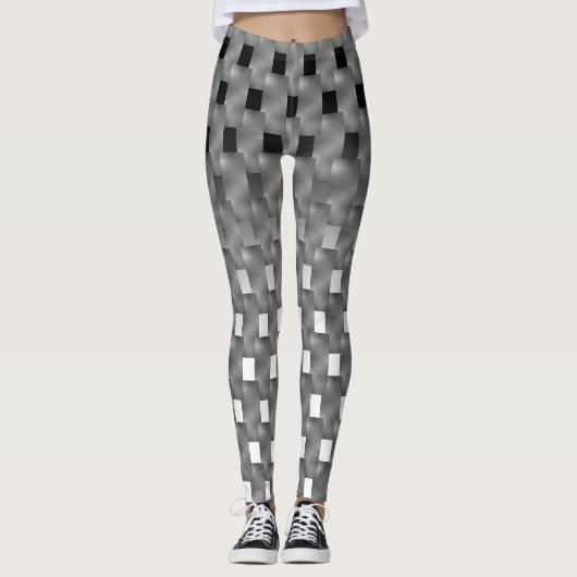 Legging preta e branco, e placas cinza sobre? レギンス (正面)