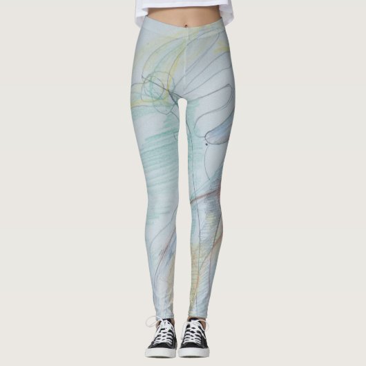 Legging: print Swans レギンス (正面)