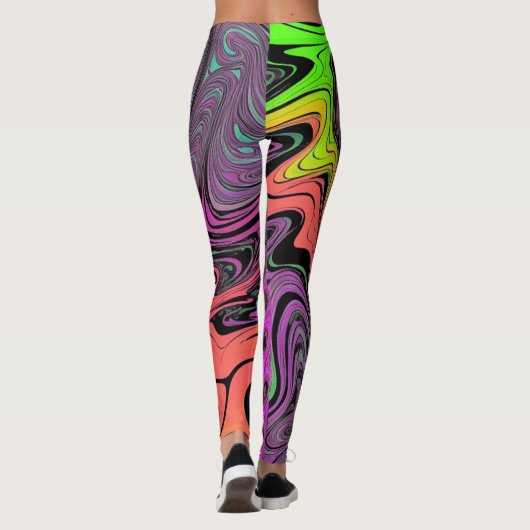 Legging Psicodélico - Diseño Vibrante y Creativo レギンス (裏面)