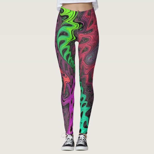 Legging Psicodélico - Diseño Vibrante y Creativo レギンス (正面)