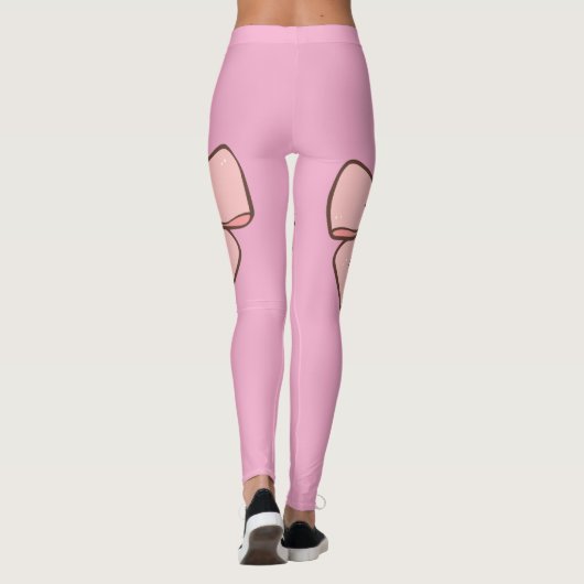 Legging rose pastel noeud papillons  レギンス (裏面)