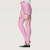 Legging rose pastel noeud papillons  レギンス (左)