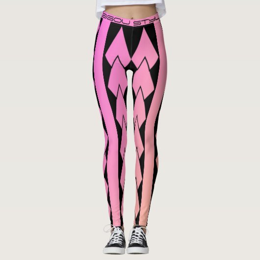 Legging style tribal rose dégradé レギンス (正面)