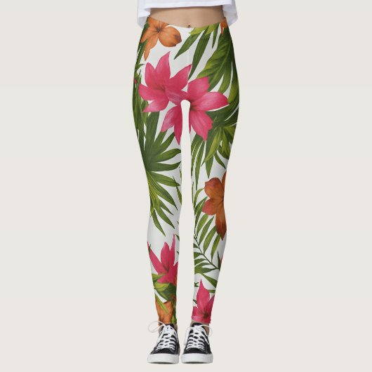 Legging Tropical Vibrante design レギンス (正面)