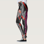 leggings abstract | modern sporty style レギンス (左)