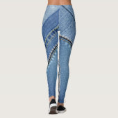 Leggings azul jean con texturas diferentes レギンス (裏面)