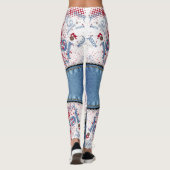 Leggings azul jeans con cortes レギンス (裏面)