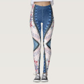 Leggings azul jeans con cortes レギンス (正面)