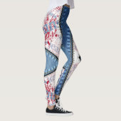 Leggings azul jeans con cortes レギンス (右)