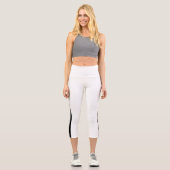 Leggings bicolor en blanco y negro カプリレギンス (正面)
