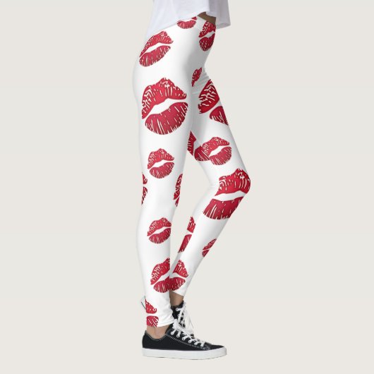 leggings blanco con besos レギンス (右)
