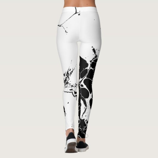  Leggings blanco y negro レギンス (裏面)