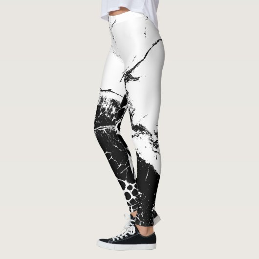  Leggings blanco y negro レギンス (左)