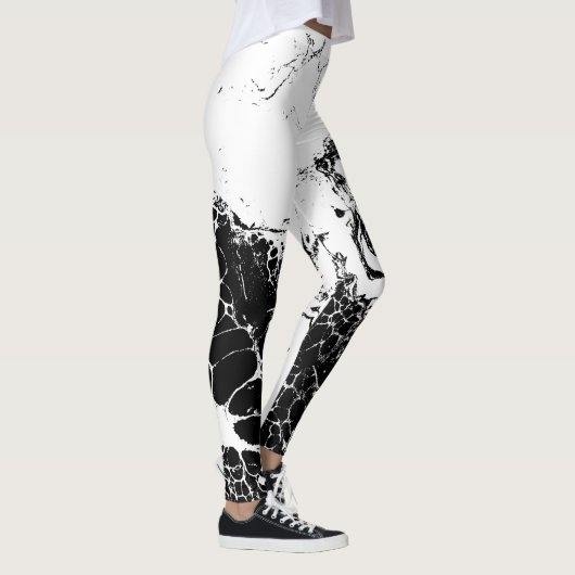  Leggings blanco y negro レギンス (右)