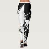  Leggings blanco y negro レギンス (裏面)