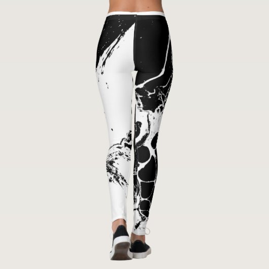  Leggings blanco y negro レギンス (裏面)