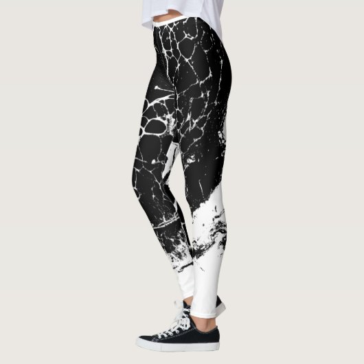  Leggings blanco y negro レギンス (左)