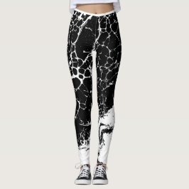  Leggings blanco y negro レギンス