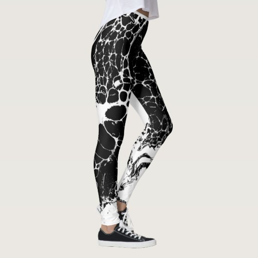  Leggings blanco y negro レギンス (右)