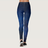 Leggings - blauer Nachthimmel, Sterne, Galaxie レギンス (裏面)