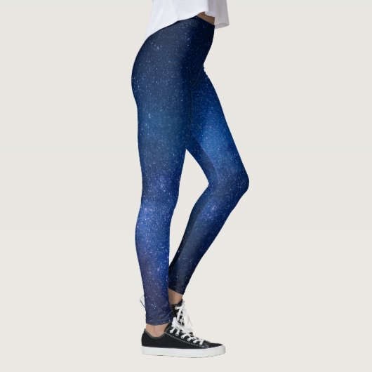 Leggings - blauer Nachthimmel, Sterne, Galaxie レギンス (右)