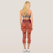 Leggings Capri taille haute/Tribal/Pêche カプリレギンス (裏面)