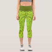 Leggings Capri taille haute/Tribal/Vert Pomme カプリレギンス (正面)