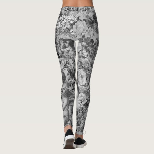 Leggings cherubins anges gris レギンス (裏面)