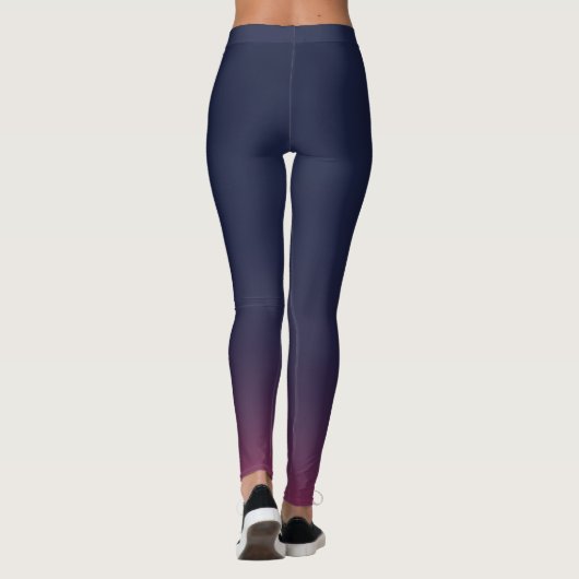 Leggings con gradiente de Azul, Violeta y Rosa レギンス (裏面)