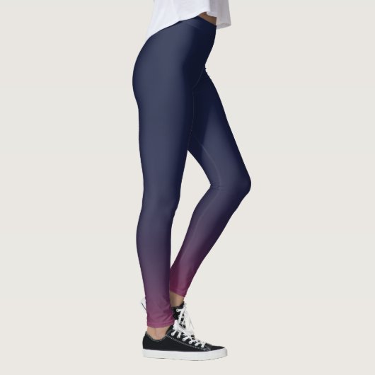 Leggings con gradiente de Azul, Violeta y Rosa レギンス (右)