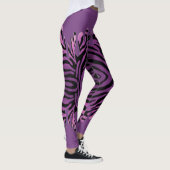 Leggings de tigre con color morado derramado レギンス (右)