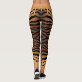 Leggings de tigre con color naranja derramado レギンス (裏面)