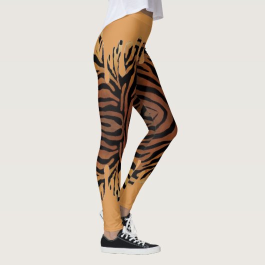 Leggings de tigre con color naranja derramado レギンス (右)