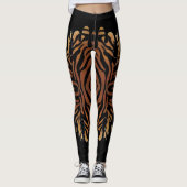 Leggings de tigre con negro derramado レギンス (正面)