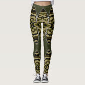 Leggings estilo militar con cortes de cremallera レギンス (正面)