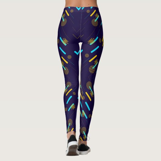 Leggings feature a dark purple background  レギンス (裏面)