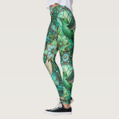 Leggings featuring a stained-glass style design レギンス (左)