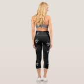 Leggings Femme "Black Diam's" Diamant Noir  カプリレギンス (裏面)