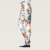 Leggings Florales Acuarela: Estilo que Florece レギンス (左)