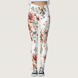 Leggings Florales Acuarela: Estilo que Florece レギンス
