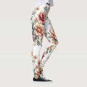 Leggings Florales Acuarela: Estilo que Florece レギンス (右)